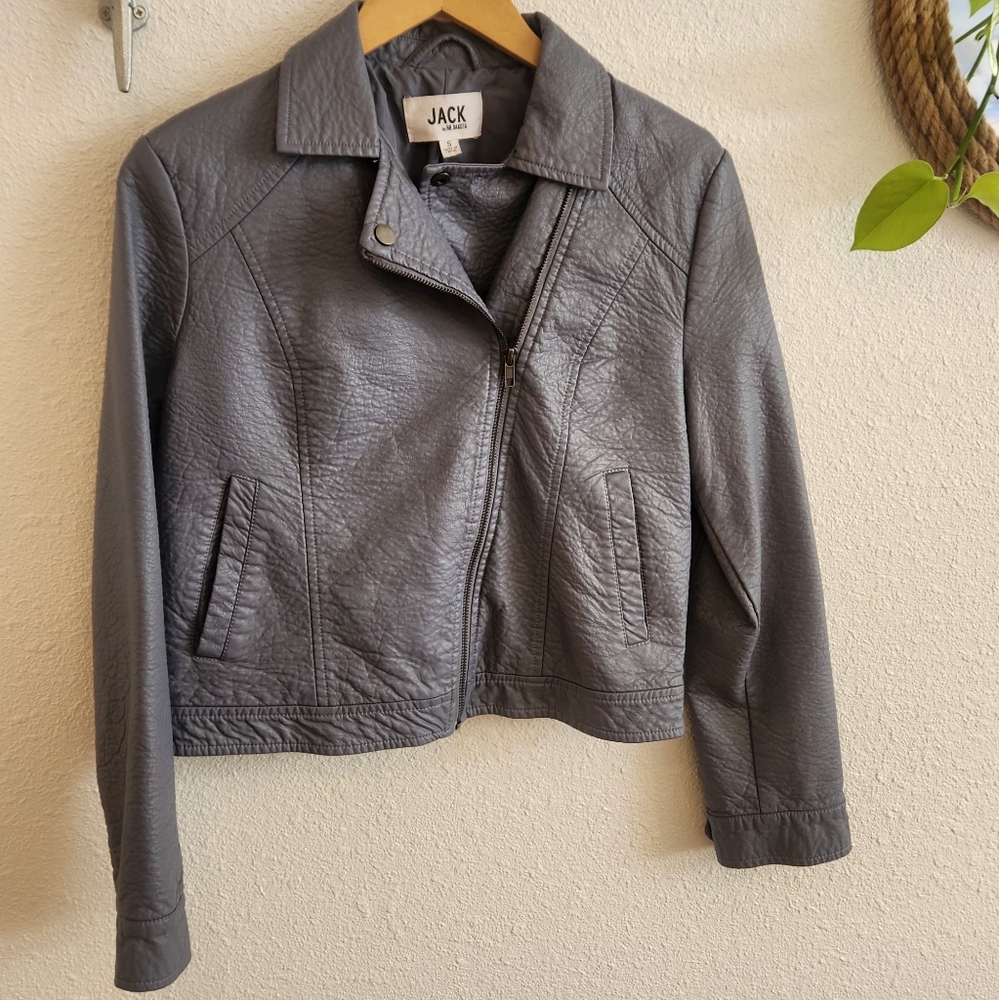 BB Dakota Moto Gray/ Slate Women's Jacket Size Small